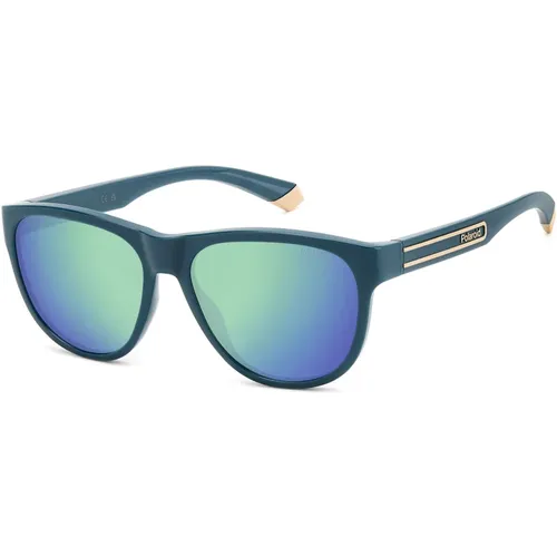 Teal/Green Sunglasses,Matte /Gold Sonnenbrille - Polaroid - Modalova