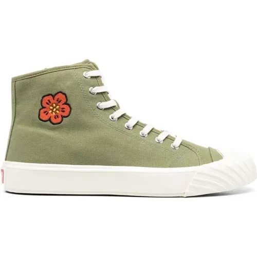 High-Top Sneakers with Embroidered Motif , male, Sizes: 7 UK, 6 UK - Kenzo - Modalova