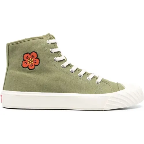 High-Top Sneakers with Embroidered Motif , male, Sizes: 7 UK, 9 UK, 6 UK - Kenzo - Modalova