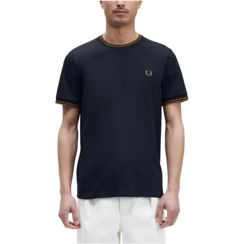 Klassisches Streifen T-Shirt , Herren, Größe: M - Fred Perry - Modalova