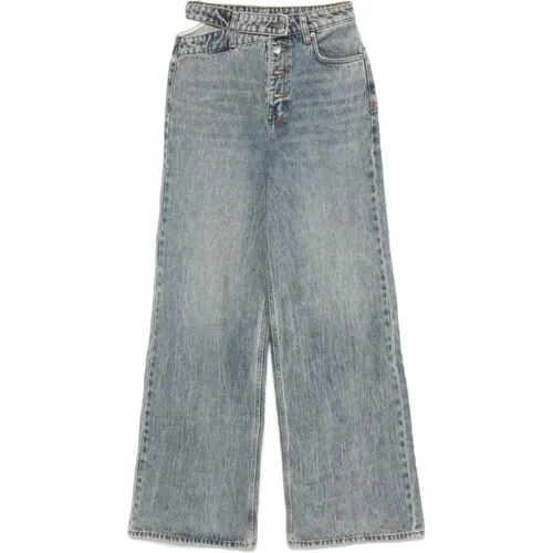 Hellblaue Wide Leg Denim Jeans , Damen, Größe: W29 - Ksubi - Modalova