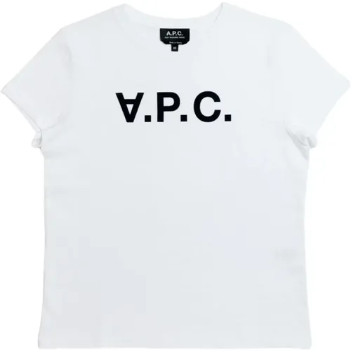 Klassisches T-Shirt , Damen, Größe: XL - A.p.c. - Modalova
