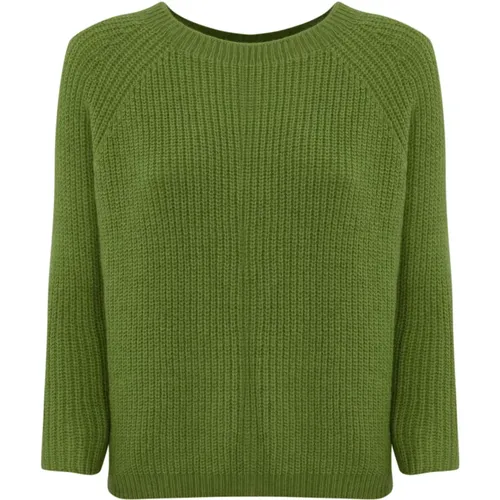 Grüner Mohair Pullover mit Raglanärmeln - Max Mara Weekend - Modalova