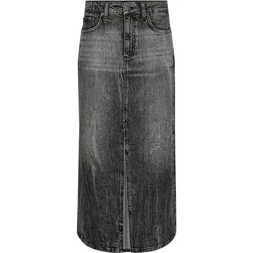 Denim Stone Schlitzrock , Damen, Größe: XL - Co'Couture - Modalova