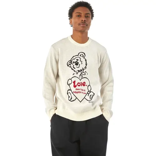 Knitted Jacquard Graphic Sweater , male, Sizes: XL - HUF - Modalova