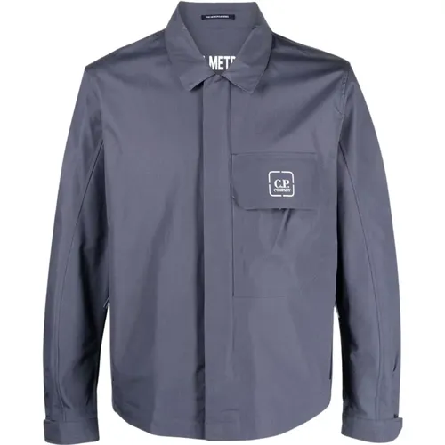 Grey Waterproof Canvas Overshirt , male, Sizes: XL, L - C.P. Company - Modalova