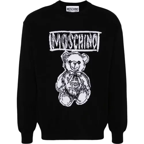 Teddybär Strickpullover , Herren, Größe: 2XL - Moschino - Modalova