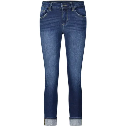 Skinny Jeans Monroe mit Strasssteinen , Damen, Größe: W32 - Liu Jo - Modalova