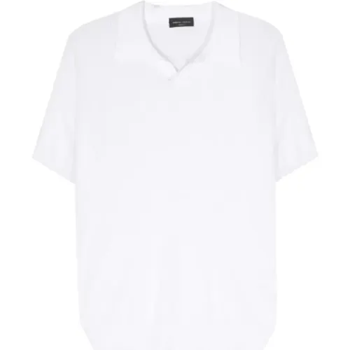 Weiße T-Shirts und Polos Kollektion , Herren, Größe: L - Roberto Collina - Modalova