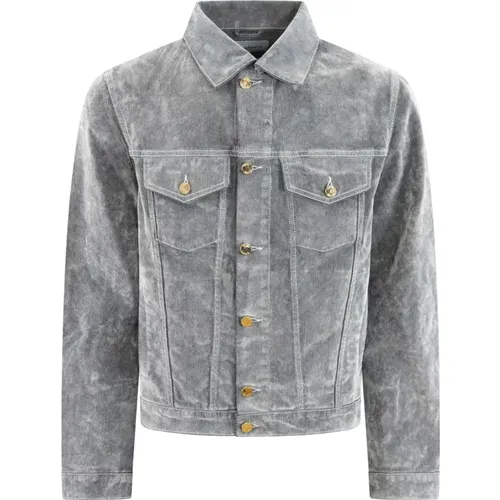 Peach Denim Jacket , male, Sizes: XL, M, L - Casablanca - Modalova