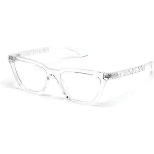 Weiße Optische Brille, Stilvoll und Vielseitig , Damen, Größe: 53 MM - Versace - Modalova