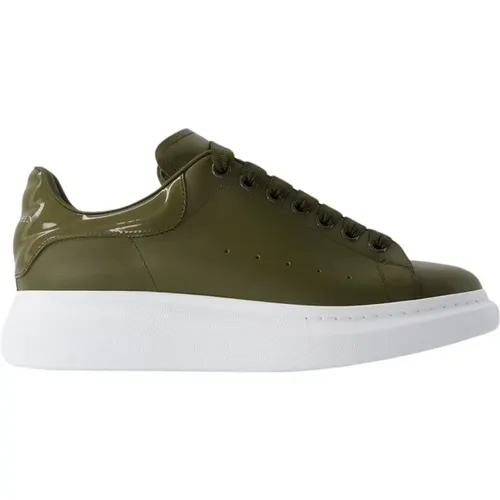 Oversized Sneakers - Leather - Khaki , male, Sizes: 10 1/2 UK - alexander mcqueen - Modalova