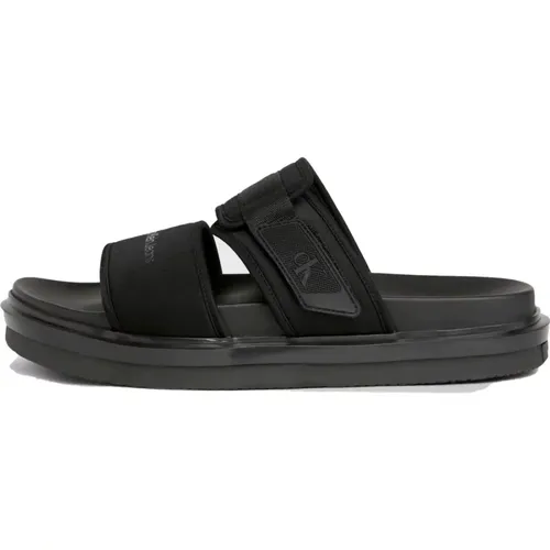 Double Bar Flat Sandal , male, Sizes: 7 UK, 8 UK, 10 UK - Calvin Klein Jeans - Modalova