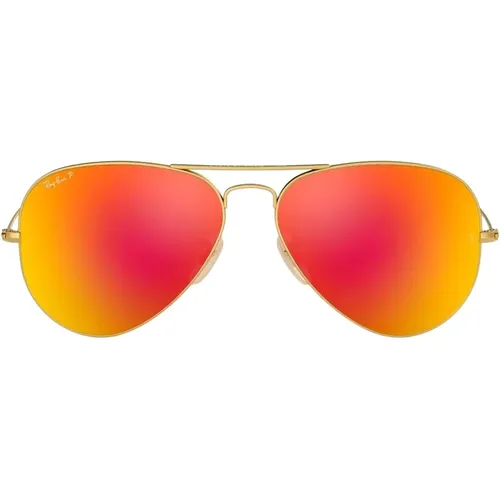 Aviator Flash Polarized Sunglasses , male, Sizes: 58 MM - Ray-Ban - Modalova