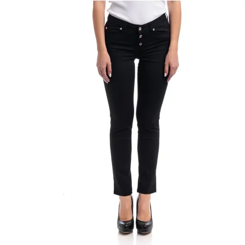 Stretch Bottom Up Pants , female, Sizes: W27, W25, W32, W33 - Liu Jo - Modalova