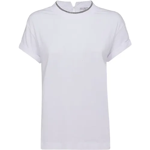 Lightweight and Natural T-Shirts and Polos , female, Sizes: L, M - BRUNELLO CUCINELLI - Modalova