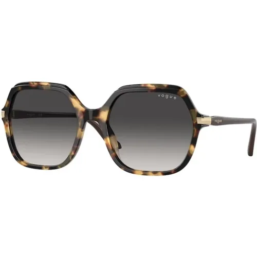 Gradient Gray and Black Frame Sunglasses , female, Sizes: 56 MM - Vogue - Modalova