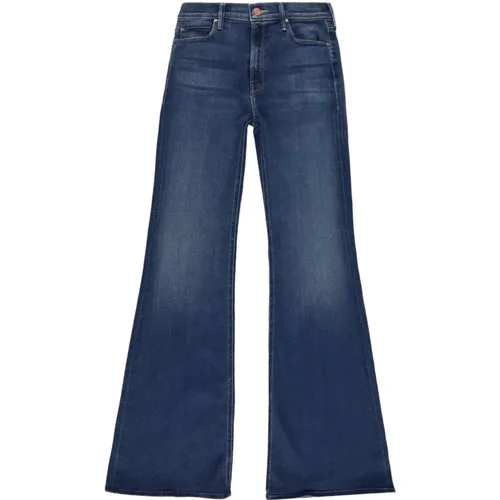 High-rise Flare Jeans in Dark , female, Sizes: W25, W26, W24, W28, W29, W27, W30 - Mother - Modalova