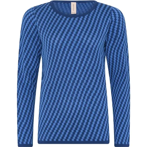 Besonderer karierte Pullover-Bluse , Damen, Größe: M - Skovhuus - Modalova