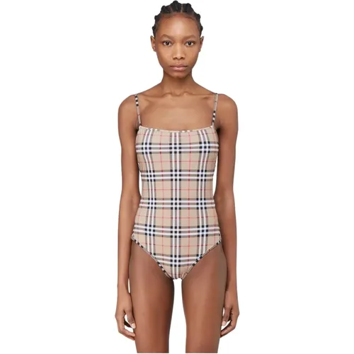 Signature Check Swimsuit , female, Sizes: XS - Burberry - Modalova