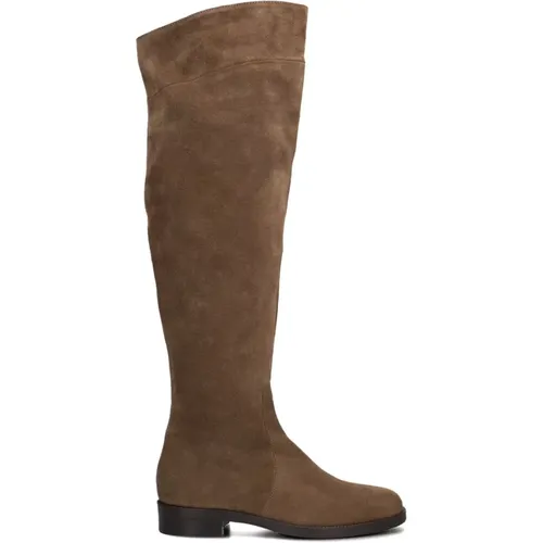 Wildleder Taupe Stiefel 2056 , Damen, Größe: 38 EU - Stefano Lauran - Modalova