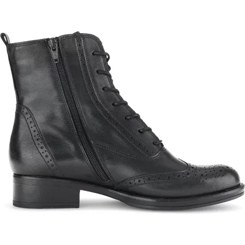 Eleganter Lace-Zip-Stiefel - schwarz , Damen, Größe: 38 1/2 EU - Gabor - Modalova