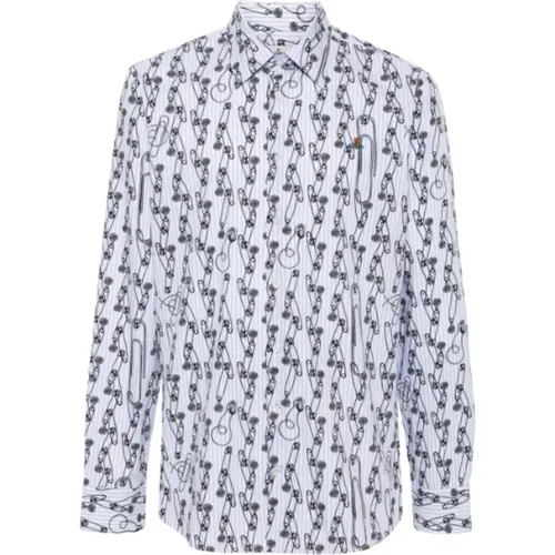 Safety Pinstripe Ghost Shirt , male, Sizes: S, M, 2XL, XL, L - Vivienne Westwood - Modalova