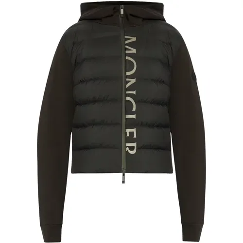 Sweater with Down-Filled Panels , female, Sizes: L, XS, M, S - Moncler - Modalova