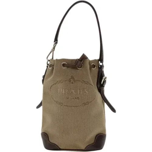 Pre-owned Canvas Prada Shoulder Bag , female, Sizes: ONE SIZE - Prada Vintage - Modalova