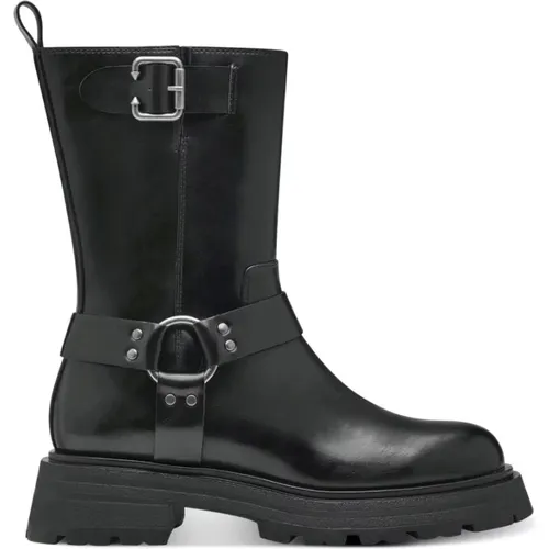 Schwarze Geschlossene Booties , Damen, Größe: 39 EU - tamaris - Modalova