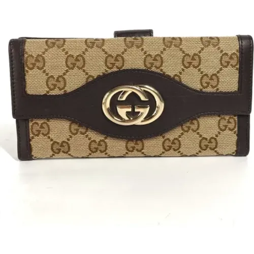 Pre-owned Canvas wallets , female, Sizes: ONE SIZE - Gucci Vintage - Modalova