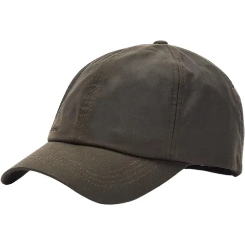 Waxed Cotton Visor Hat with Logo , unisex, Sizes: ONE SIZE - Barbour - Modalova