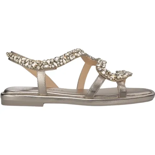 Snake Embellished Square Toe Sandal , female, Sizes: 2 UK, 3 UK, 9 UK, 5 UK, 8 UK, 4 UK, 7 UK, 6 UK - Alma en Pena - Modalova