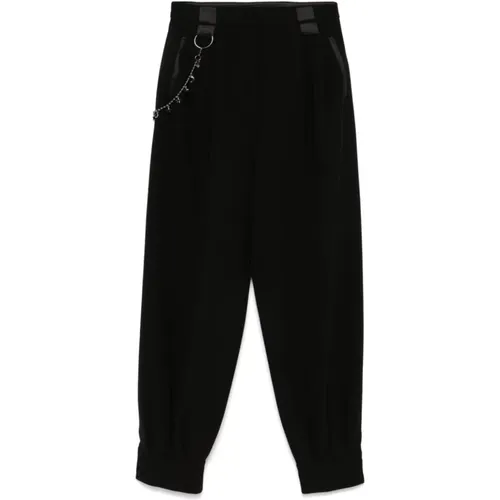 Capsule Trousers with Ring Detailing , female, Sizes: M, S - Emporio Armani - Modalova