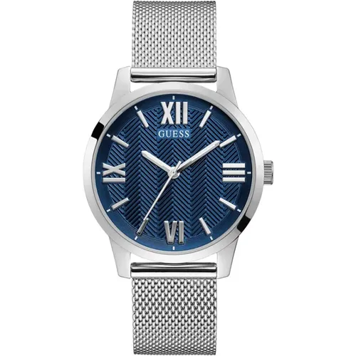 Casual Life Edelstahl Uhr Blaues Zifferblatt - Guess - Modalova