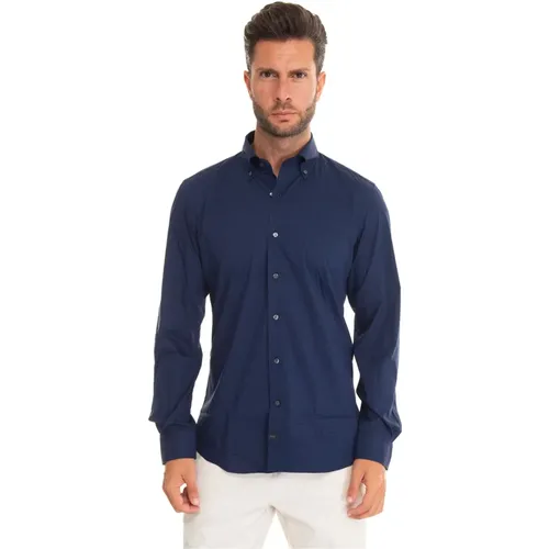Slim Fit Button-Down Casual Shirt , male, Sizes: 4XL, XL - Fay - Modalova
