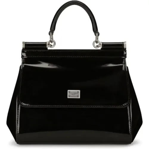 Sicily Patent Leather Bag , female, Sizes: ONE SIZE - Dolce & Gabbana - Modalova