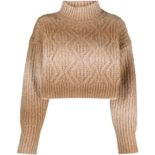 Dolcevita Crop Pullover , Damen, Größe: M - Roberto Collina - Modalova