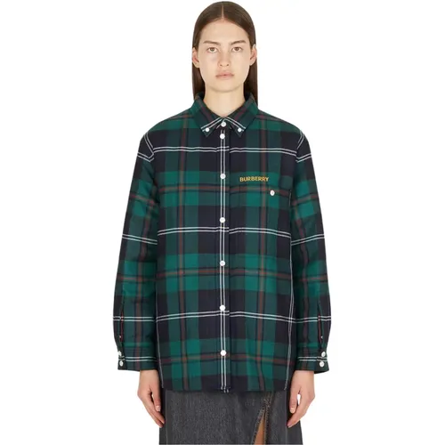 Virdian Overshirt - Stylish Wool Jacket , female, Sizes: M - Burberry - Modalova