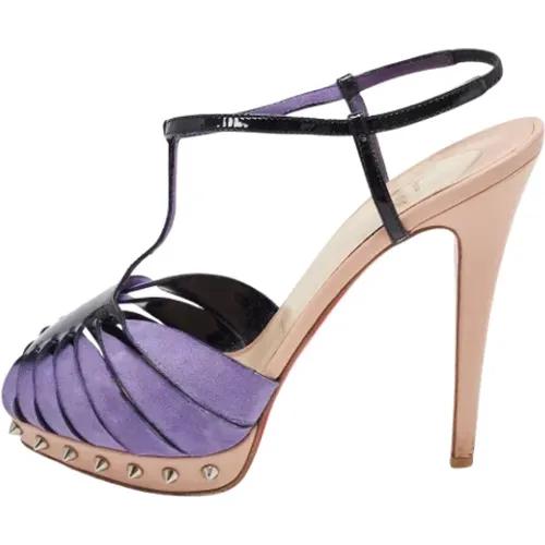 Pre-owned Leder sandals , Damen, Größe: 38 1/2 EU - Christian Louboutin Pre-owned - Modalova