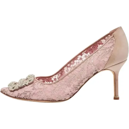 Pre-owned Lace heels , female, Sizes: 5 1/2 UK - Manolo Blahnik Pre-owned - Modalova