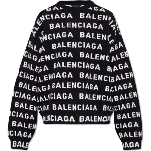 Sweater with logo , male, Sizes: L, M, S - Balenciaga - Modalova