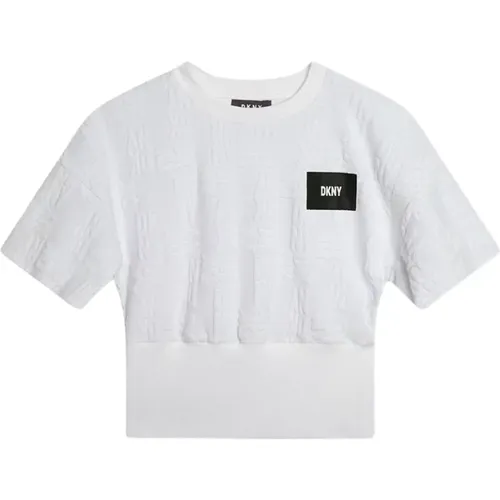 Bedrucktes T-Shirt mit kurzen Ärmeln aus Jersey - DKNY - Modalova