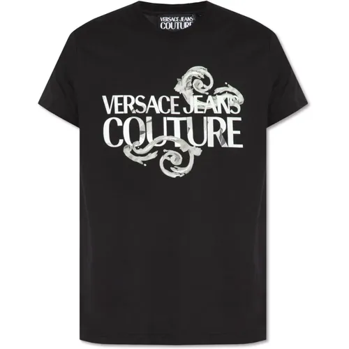 Logo-printed T-shirt , male, Sizes: XL - Versace Jeans Couture - Modalova