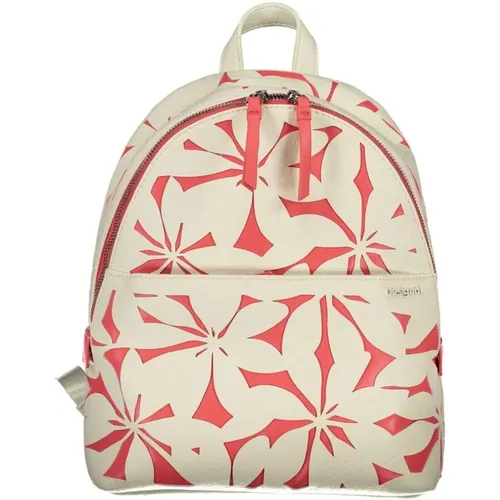 White Polyethylene Backpack with Multiple Compartments , female, Sizes: ONE SIZE - Desigual - Modalova