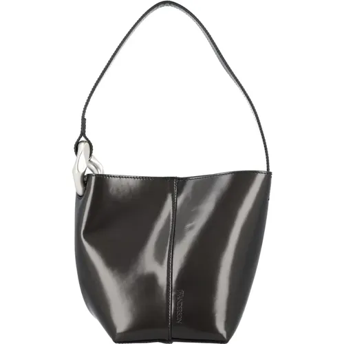 Schwarze Leder Eimer Handtasche - JW Anderson - Modalova