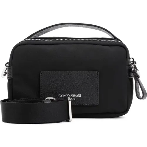 Schwarze Handtasche Herren Aw24 - Giorgio Armani - Modalova