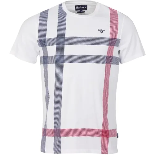 Tartan Print T-Shirt , male, Sizes: L, XL - Barbour - Modalova