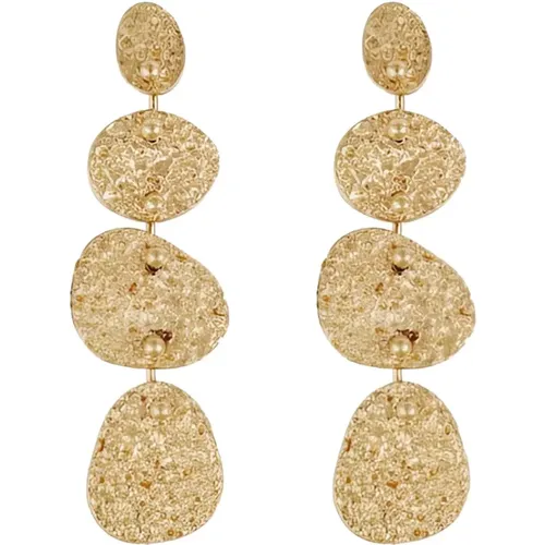 Gold Plated Eclipse Earrings , female, Sizes: ONE SIZE - Gas Bijoux - Modalova