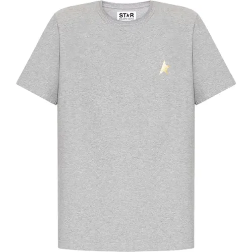 T-shirt with logo , male, Sizes: S, L - Golden Goose - Modalova